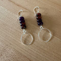 Malaysian Jade & Quartz inspired Bead Hoop Earrings