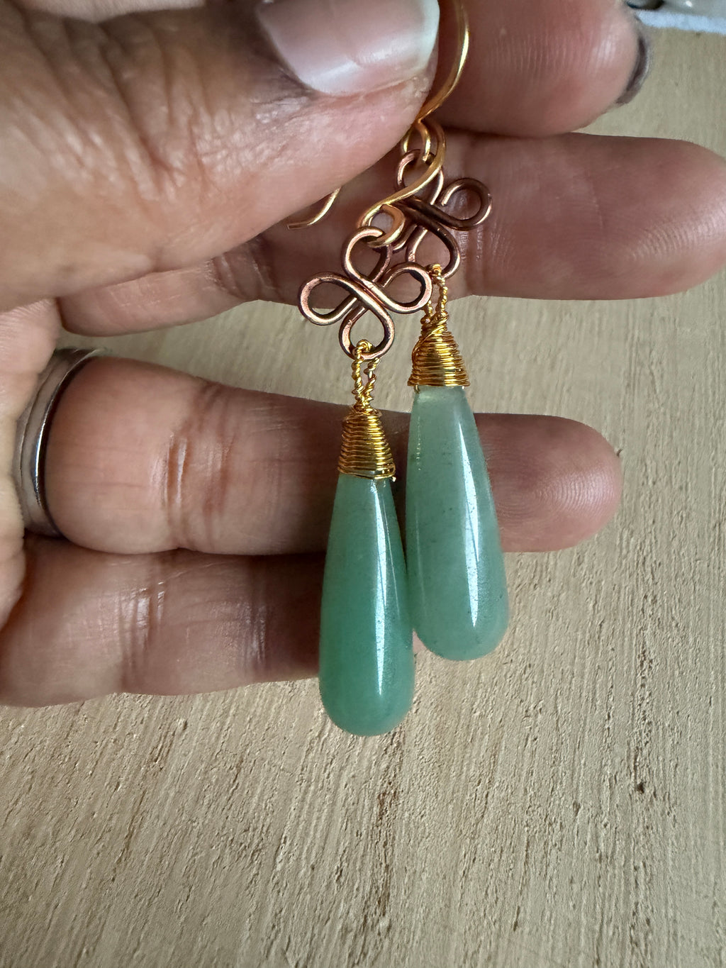 Aventurine Jade Clover Jewelry Set