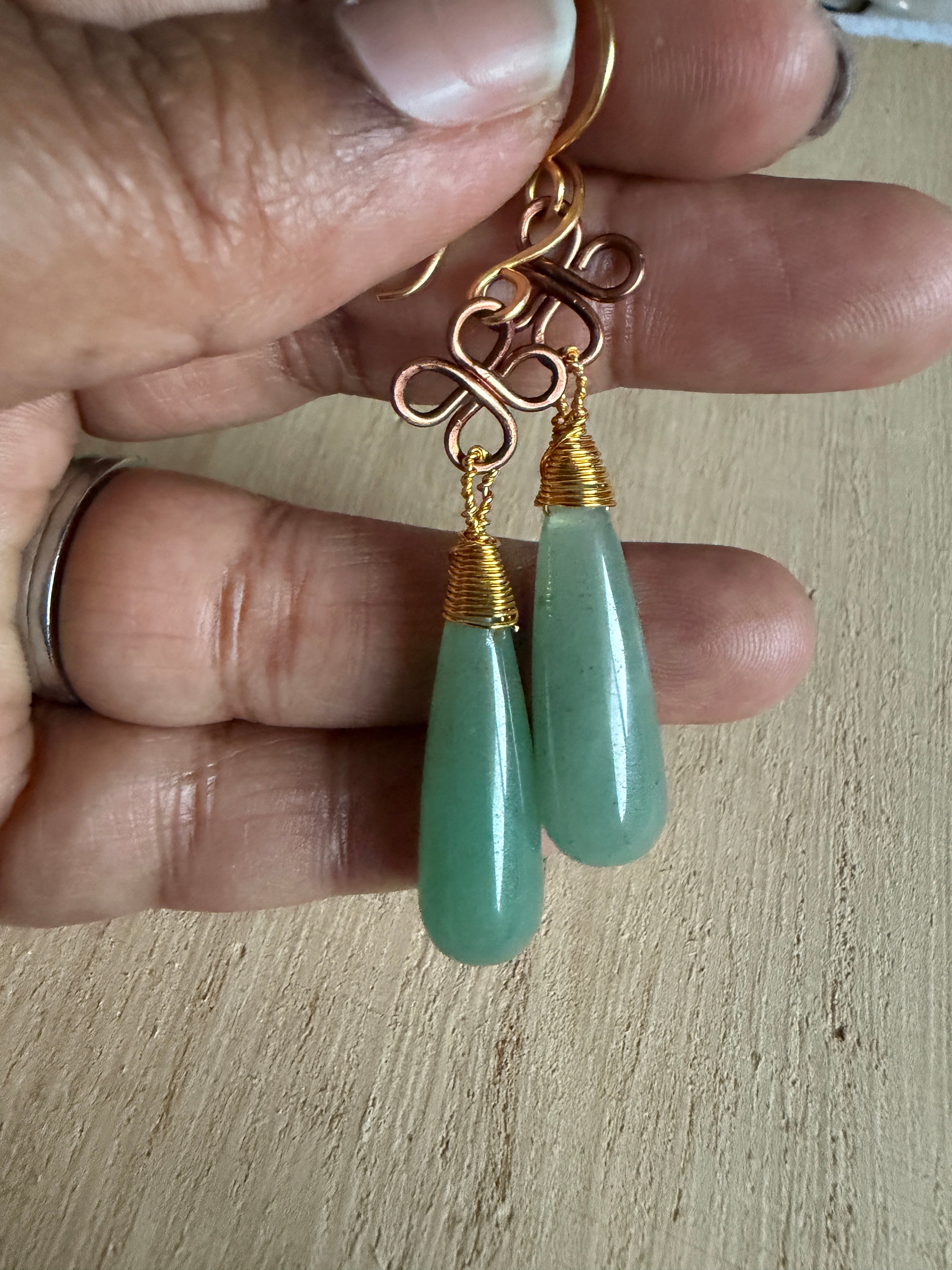 Aventurine Jade Clover Jewelry Set