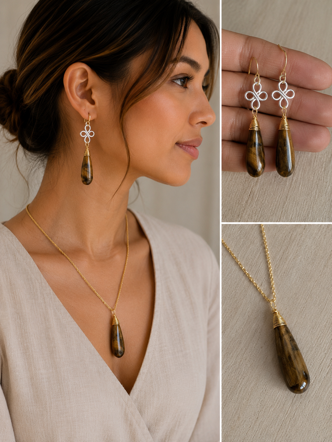 Golden Clover Artisan Gemstone Set