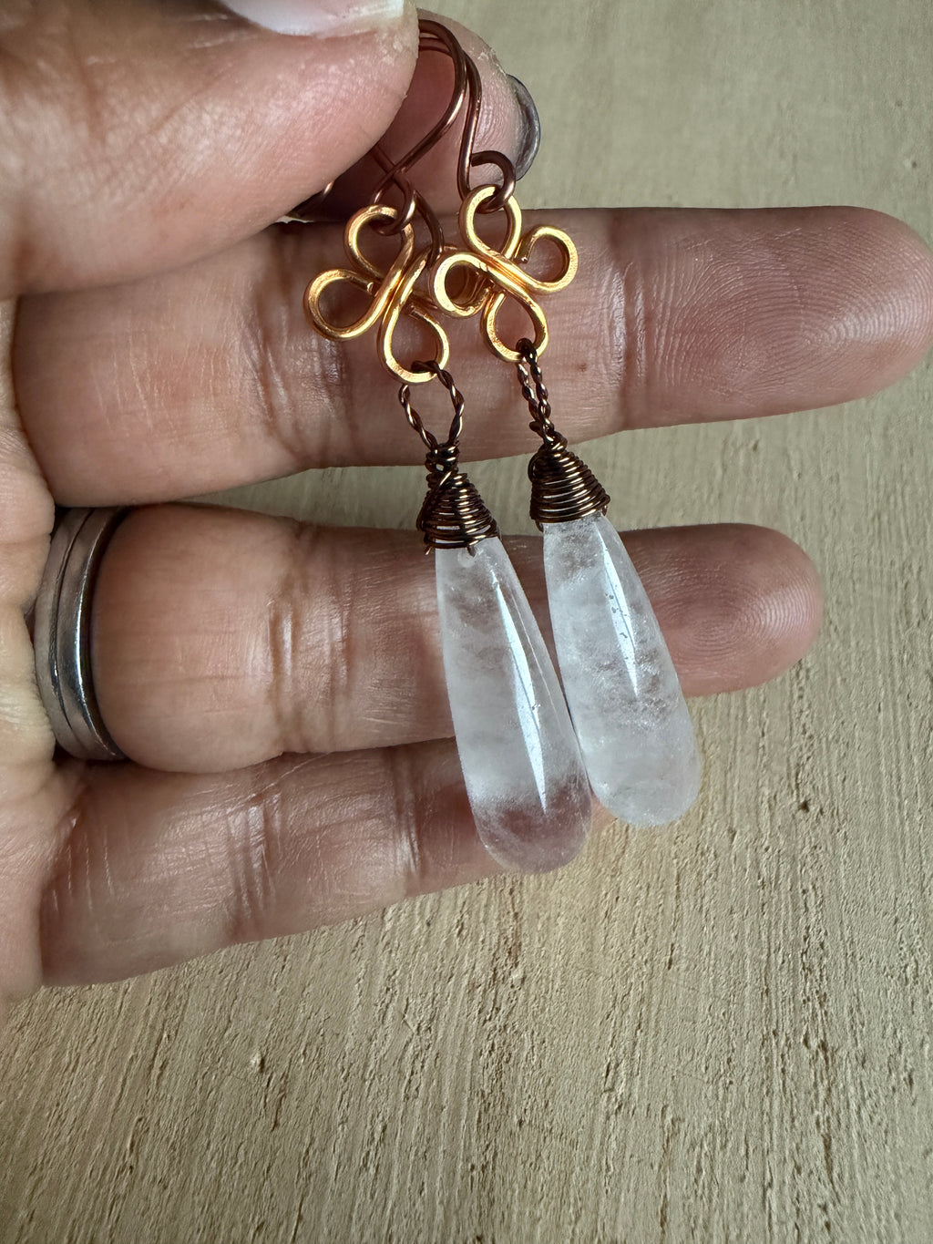 Clear Quartz Clover Artisan Gemstone Set