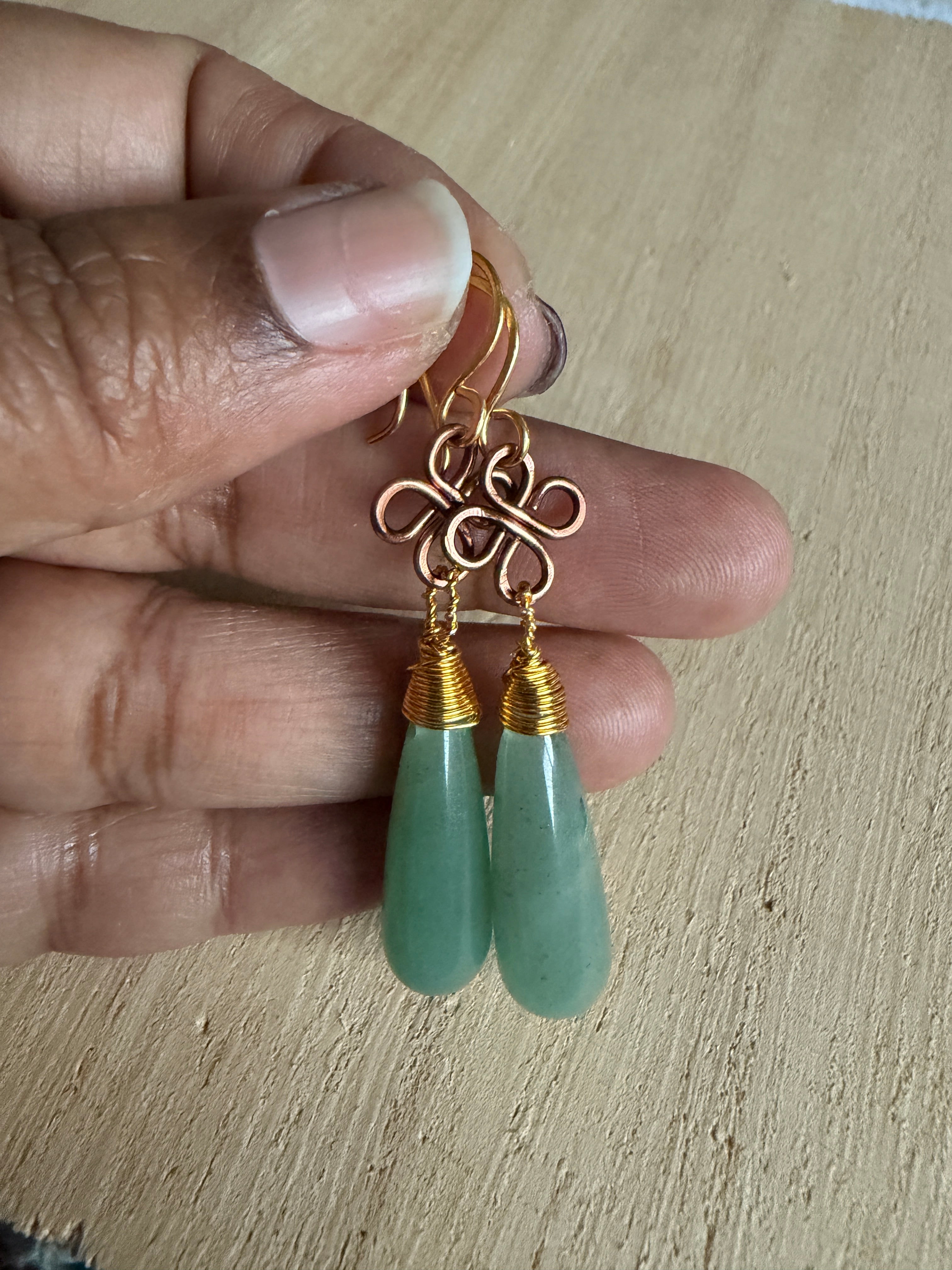 Aventurine Jade Clover Jewelry Set